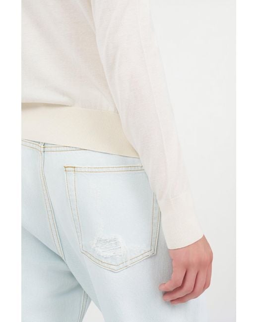 Roberto Cavalli White Sweater With Buttons