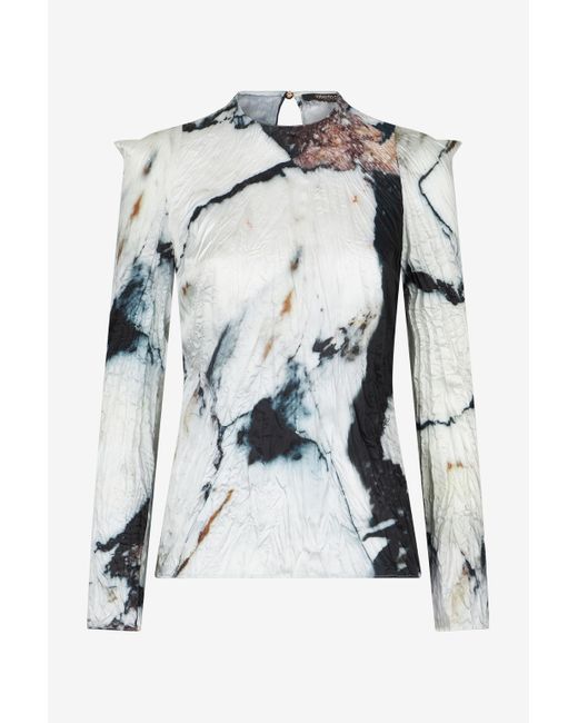 Roberto Cavalli Multicolor Bluse Mit Print Marble