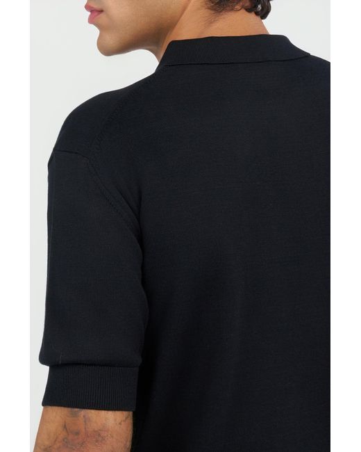 Roberto Cavalli Black Cotton Polo for men