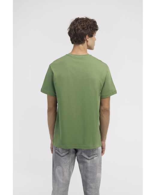 Roberto Cavalli T-Shirt With Horse Logo And Print in Green für Herren