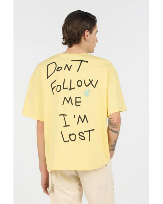 Roberto Cavalli Yellow T-Shirt With Logo for men