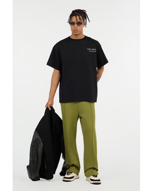 Roberto Cavalli Black T-Shirt With Deer Back Print for men