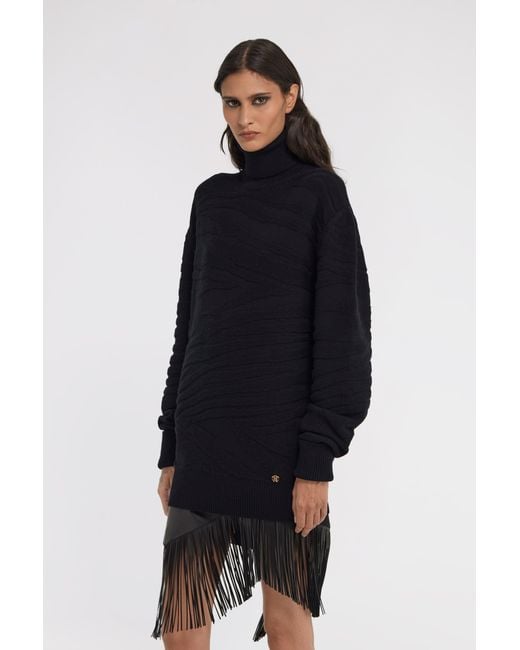 Roberto Cavalli Black Turtleneck Sweater