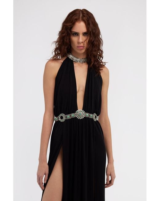 Roberto Cavalli Black Long Dress