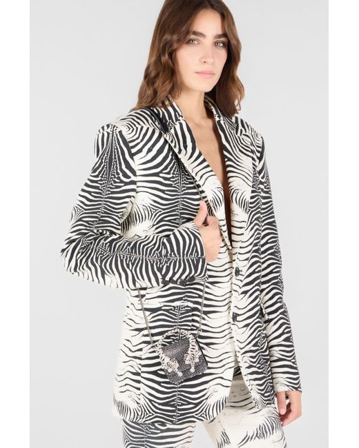 Roberto Cavalli Black Roar Phone Case With Sequins And Tigers