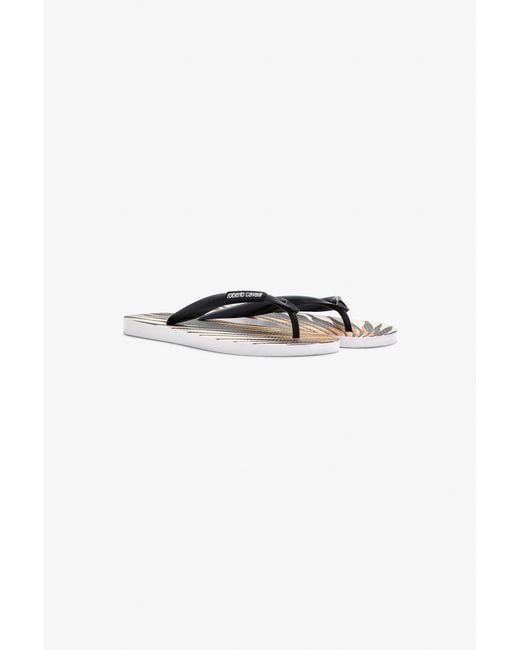 Roberto Cavalli Black Ray Of Flip Flops