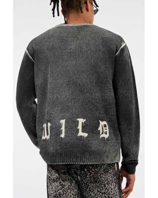 Pull Noir Délavé Roberto Cavalli pour homme en coloris Black