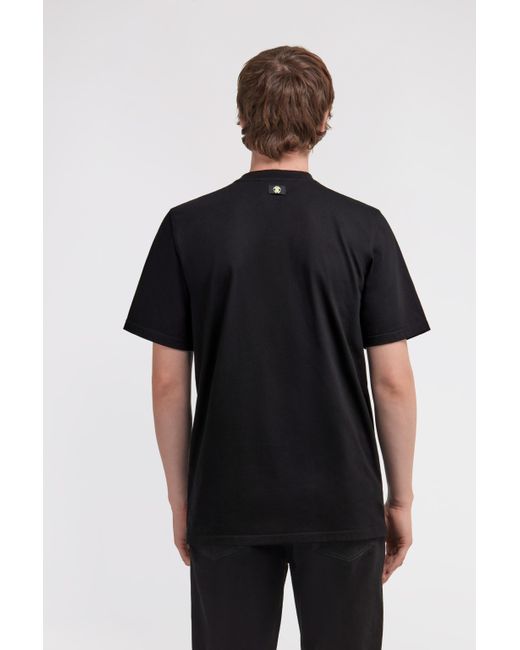 Roberto Cavalli Black T-Shirt With Printed Logo for men