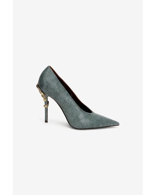 Roberto Cavalli Black Pumps Serpentine