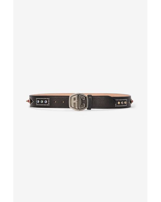 Roberto Cavalli Multicolor Belt With Stones And Studs for men