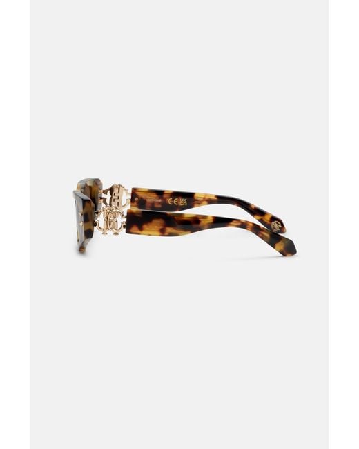 Roberto Cavalli Multicolor Sunglasses With Rectangular Front And Fangs