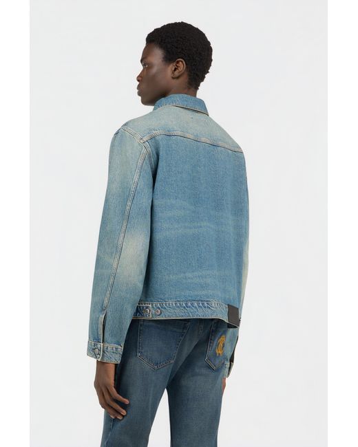 Roberto Cavalli Blue Denim Jacket for men