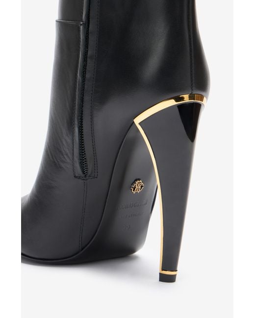 Roberto Cavalli Women's Black Fang Heel Boots