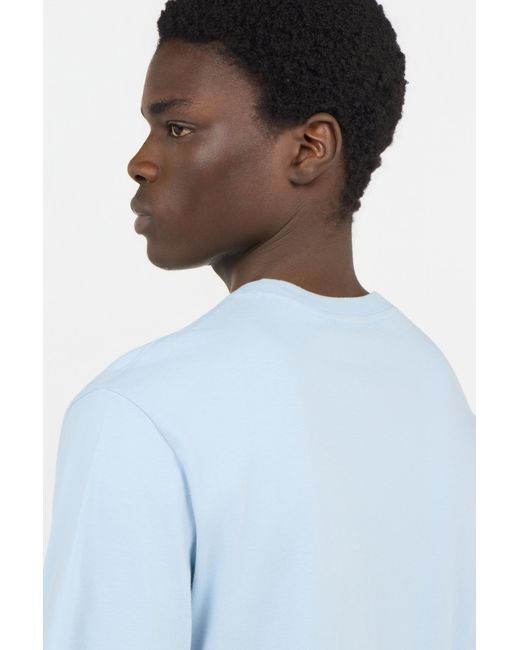 Roberto Cavalli Blue Light T-Shirt With Embroidered Logo for men