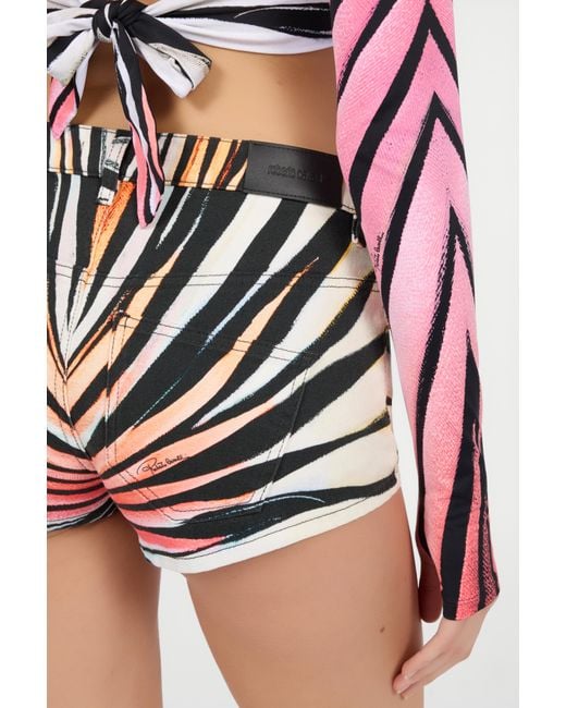 Roberto Cavalli Multicolor Ray Of Paradise Print Shorts