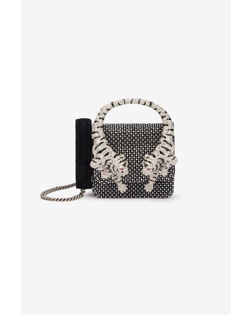 Funda Airpods Roar Con Lentejuelas Y Tigres Roberto Cavalli de color Black