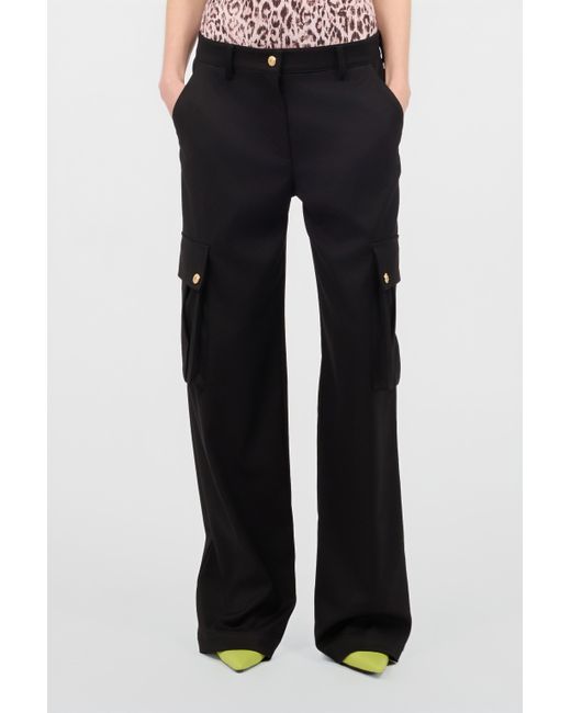 Roberto Cavalli Black Elegant Cargo Pants