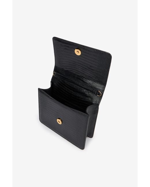 Roberto Cavalli Black Serpentine Bag
