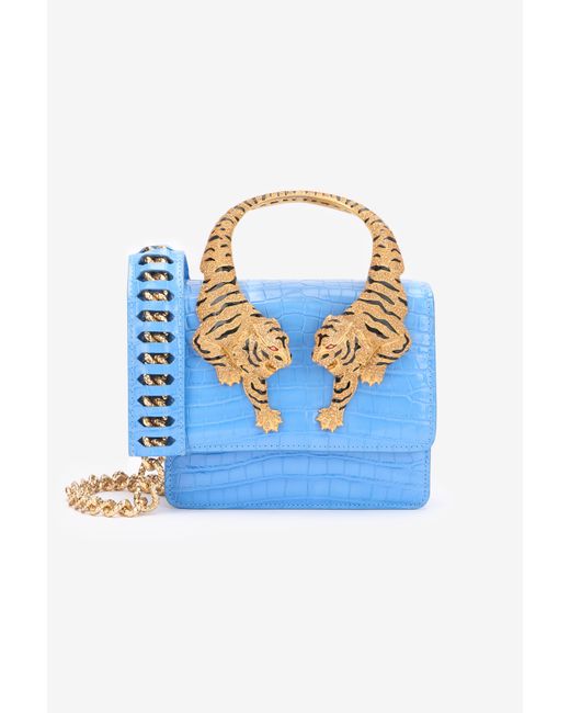 Roberto Cavalli Blue Medium Roar Bag