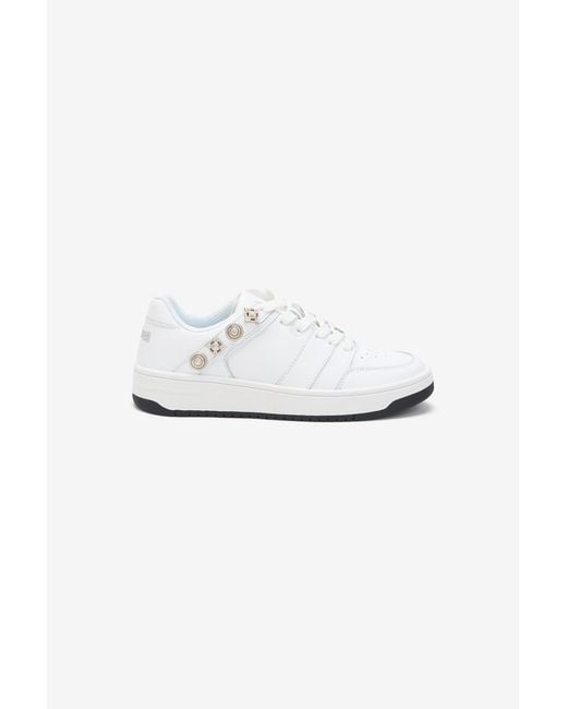 Roberto Cavalli White Low Top Sneakers