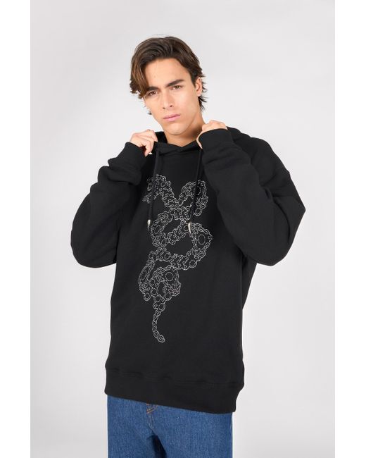 Roberto Cavalli Black Hoodie With Print for men