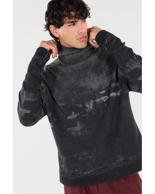 Roberto Cavalli Gray Turtle-Neck Wool Sweater for men