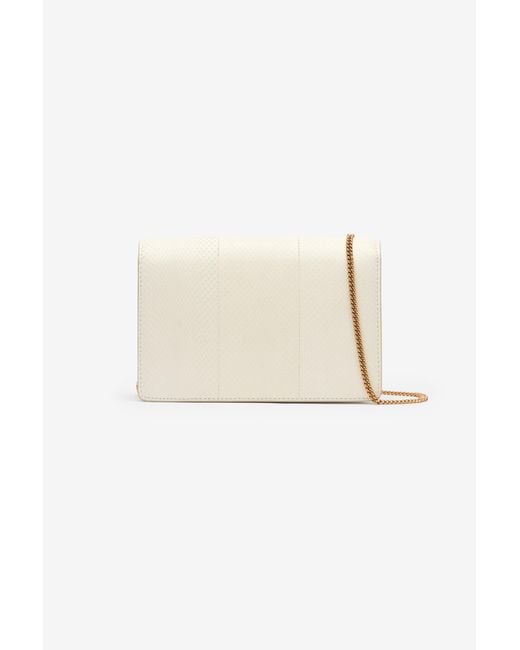 Roberto Cavalli Natural Bag With Snake And Scale Motif