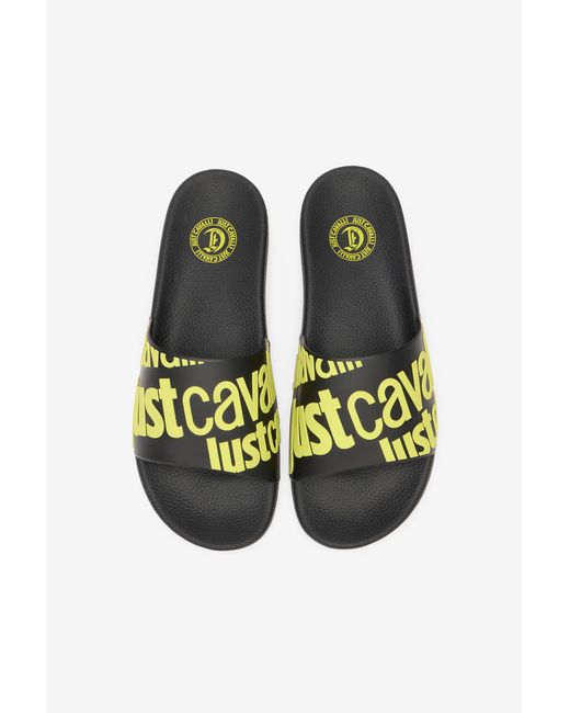 Roberto Cavalli Multicolor Sliders With Logo for men