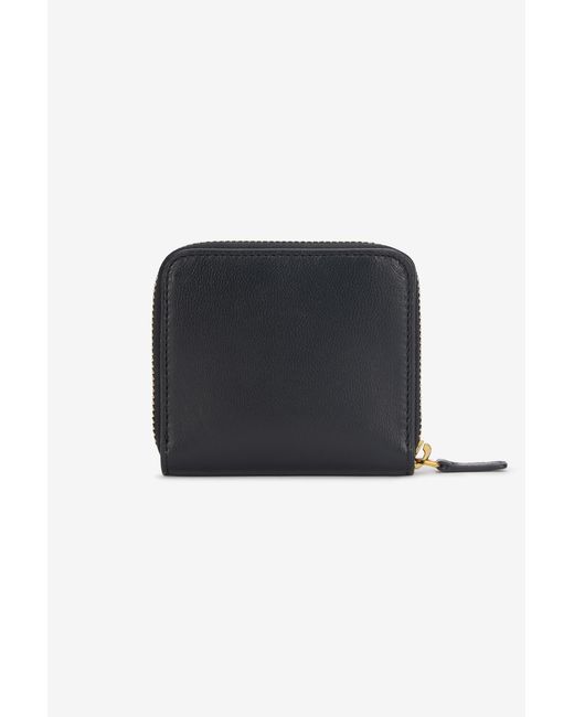 Roberto Cavalli Black Small Wallet With Mirror Snake Monogram