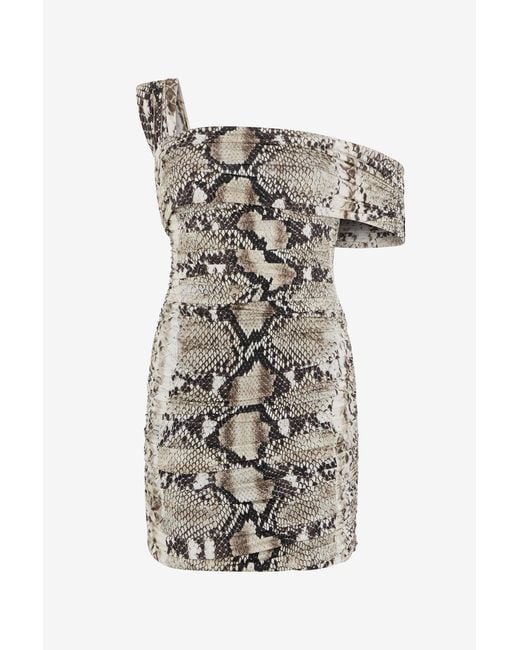 Minirobe À Imprimé Python Roberto Cavalli en coloris White