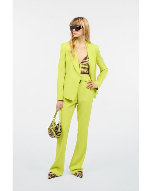 Haut Cropped Avec Imprimé Tiger Skin Roberto Cavalli en coloris Yellow