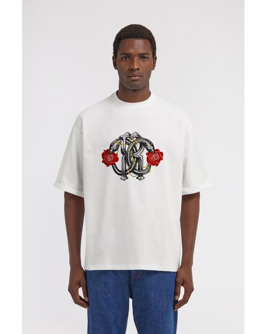 Roberto Cavalli White Rc Monogram T-Shirt for men