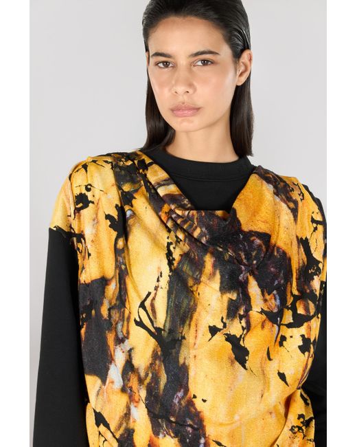 Roberto Cavalli Black Marble Print Sweatshirt