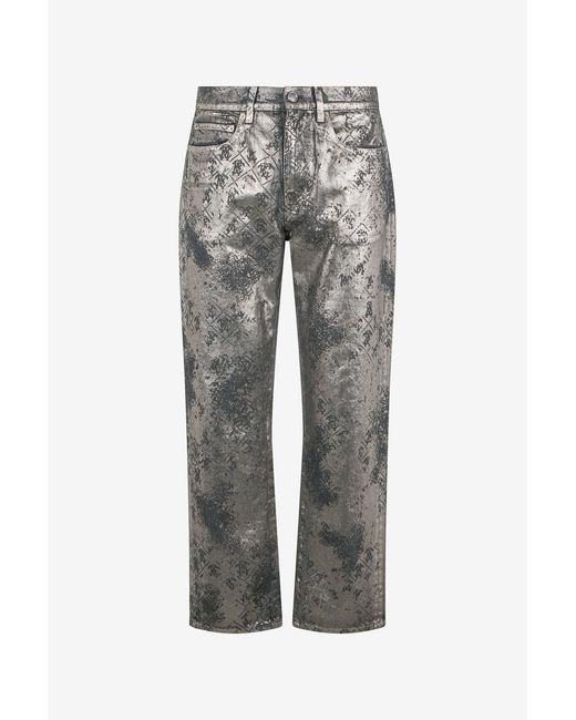 Roberto Cavalli Gray Monogram Trousers for men