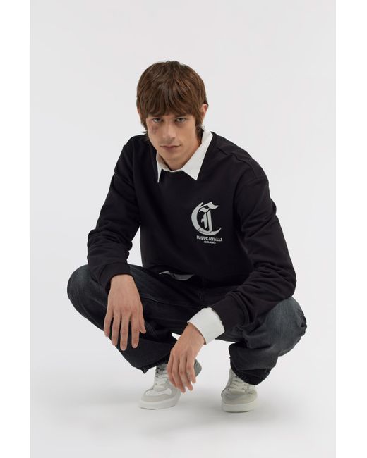 Just Cavalli Sweatshirt Roberto Cavalli de hombre de color Black