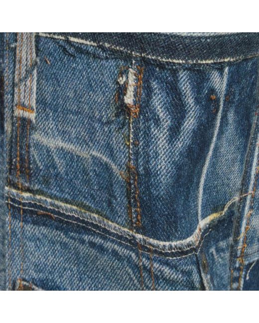 Roberto Cavalli Blue Patchwork Capsule Collection Jeans for men
