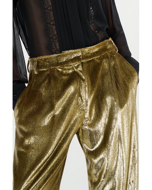 Roberto Cavalli Green Velvet Long Pants