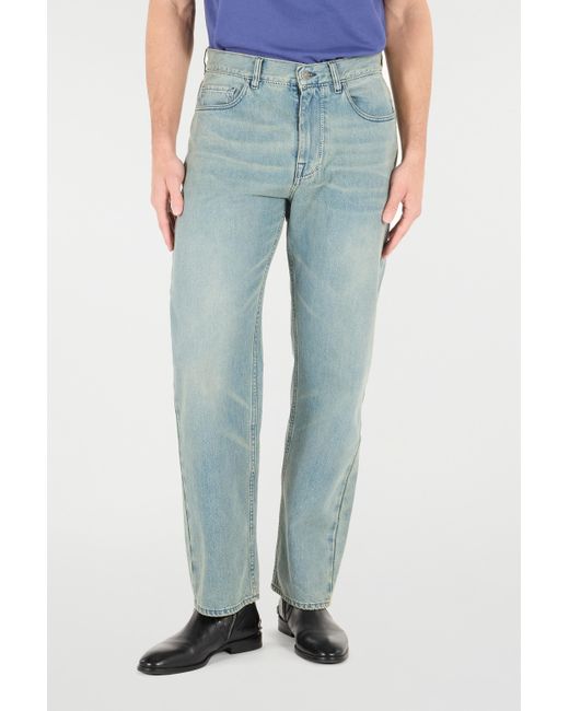 Roberto Cavalli Blue Sandblasted-Effect Jeans for men
