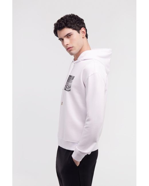 Roberto Cavalli White Sweatshirt With Flag for men