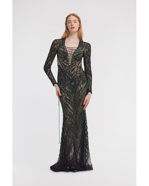 Roberto Cavalli White Lace Maxi Dress