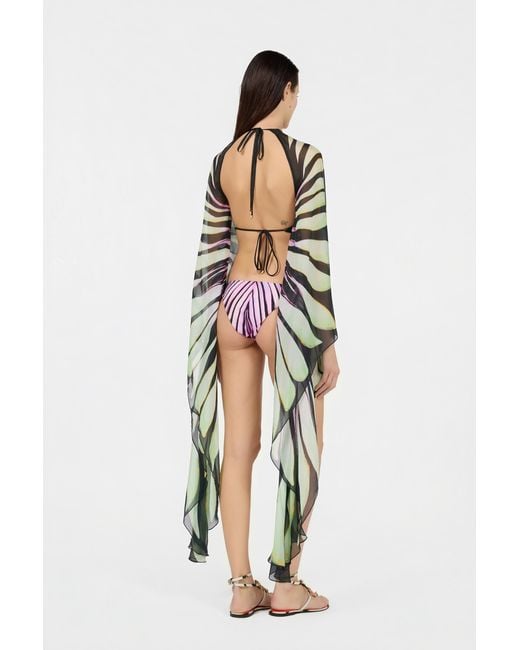 Roberto Cavalli White Ray Of Paradise Print One-Piece Swimsuit