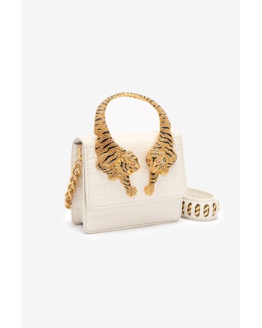 Roberto Cavalli Metallic Medium Roar Bag