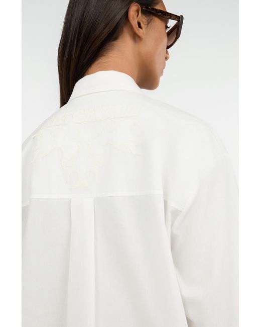 Roberto Cavalli White Shirt With Button