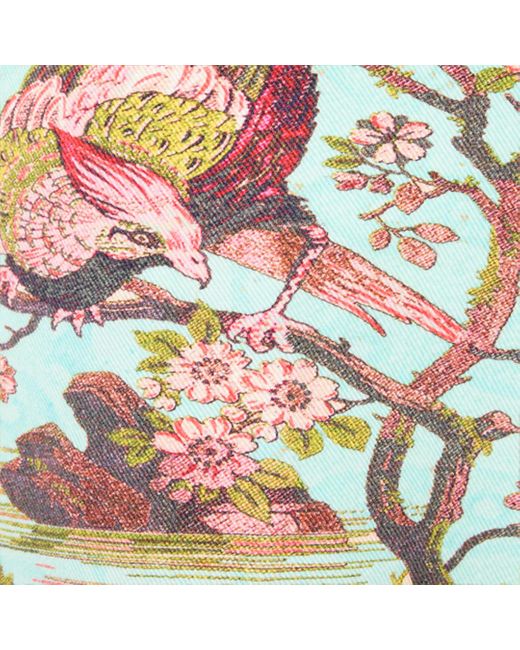 Roberto Cavalli White Hose Mit Oriental Bird Print