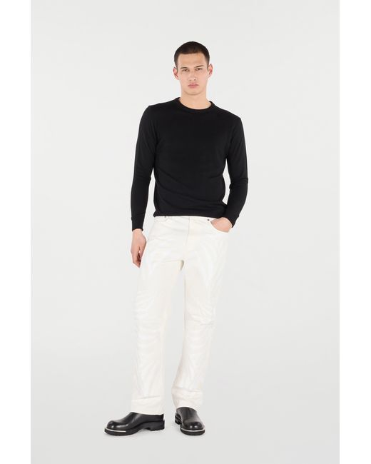 Roberto Cavalli White Printed Five-Pocket Pants for men