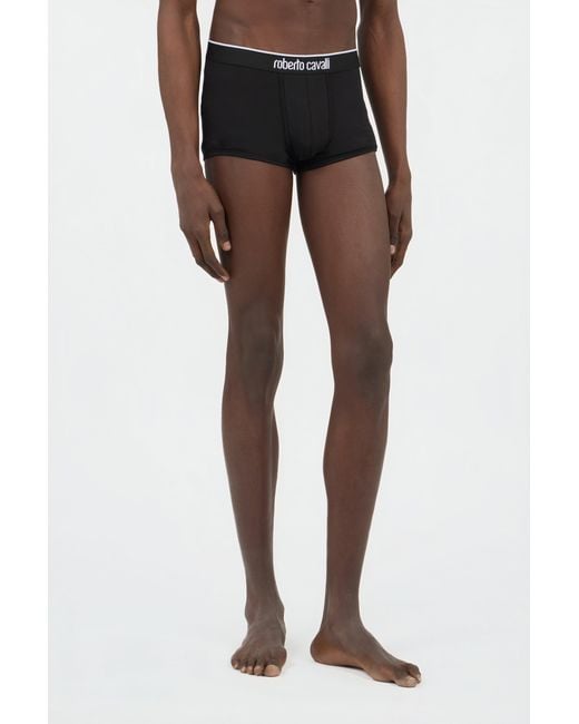 Roberto Cavalli Black Cotton Boxer Shorts Bi-Pack for men