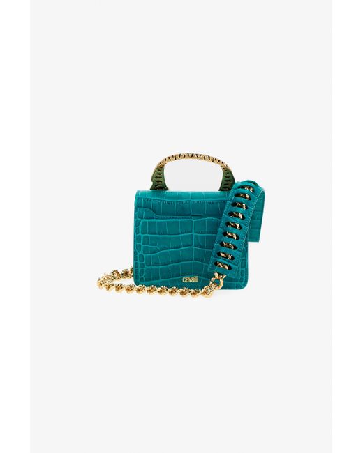 Roberto Cavalli Blue Small Roar Bag