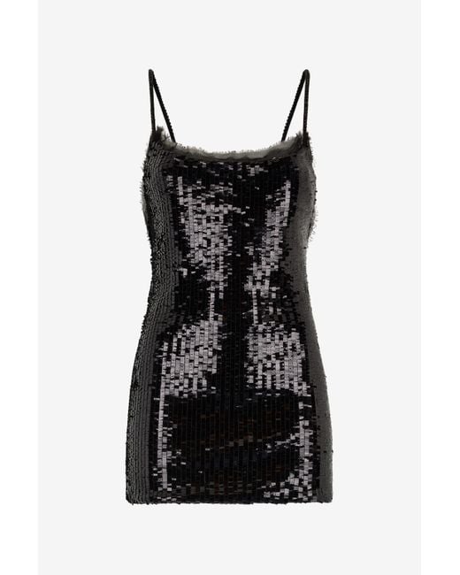 Roberto Cavalli Black Sequined Minidress