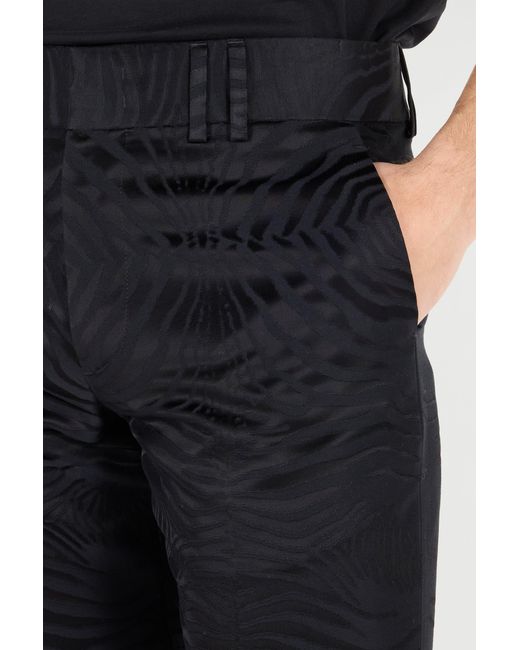 Roberto Cavalli Blue Flared Pants With Tiger Skin Pattern for men
