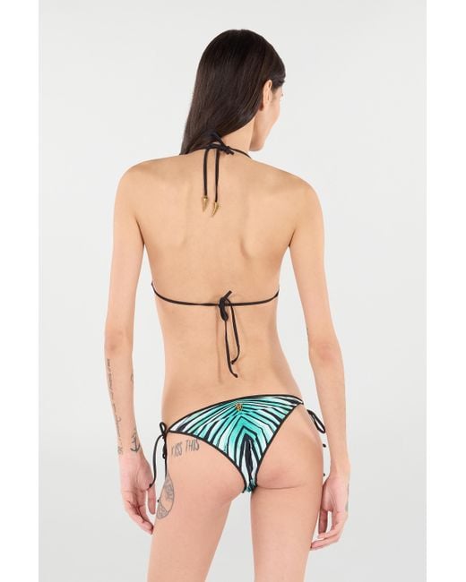 Roberto Cavalli Blue Ray Of Sea Print Swimsuit Bottom
